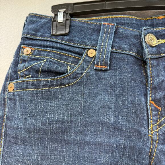 True Religion Jeans Women's 29 (8) Dark Blue Tapered Leg Low Rise Made in USA - Picture 4 of 15